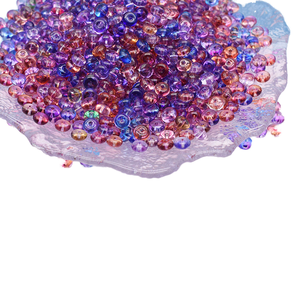 121 Cuentas Sueltas de Cristal de 8mm, 6x3mm, 450g, Cuentas de Vidrio de Colores Mezclados, Planas, para Hacer Joyería, Accesorios de Bricolaje - Product Image 1