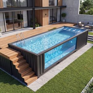<span class=keywords><strong>Piscine</strong></span> <span class=keywords><strong>hors</strong></span> <span class=keywords><strong>sol</strong></span> préfabriquée modulaire Addotron, style conteneur maritime moderne, avec chlorinateur à <span class=keywords><strong>sel</strong></span> pour hôtel - Product Image 3