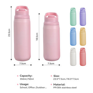 Boccetta sottovuoto in acciaio inossidabile da 350ML bottiglia d'acqua per bambini senza perdite a prova di perdite 12-24 ore di isolamento termico carino classico - Product Image 2