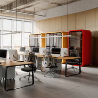 Cabine de bureau téléphonique insonorisée portable moderne préfabriquée de petite taille – Modèles de cabines de bureau