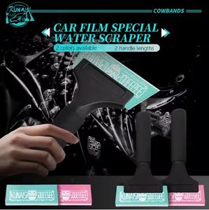 KUNAISI Outils de nettoyage de voiture Raclette à manche en aluminium et grattoir en TPU <span class=keywords><strong>Film</strong></span> de fenêtre en caoutchouc et outil de teinte - Product Image 3