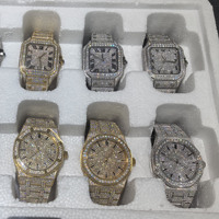 Montre de luxe Hip Hop Iced Out avec diamants Moissanite VVS pour Carter Watch, montre de luxe VVS à cadran numérique, montres mécaniques automatiques