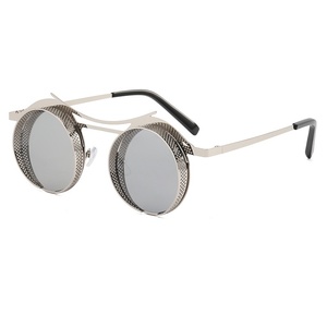 Nuevas Gafas de Sol Retro <span class=keywords><strong>Steam</strong></span> Punk UV400 con Marco Completo y Superficie de Malla Hueca para Hombre, Modelo 3559 - Product Image 1