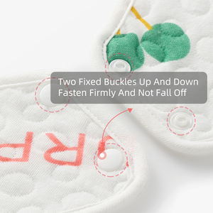 Pure Cotton Gauze Saliva Towel Infant Cotton Flower Shape <strong>Apron</strong> Burp Kids 360 Degree Rotating Petals Bib Baby Bibs (5 Pcs) - Product Image 3