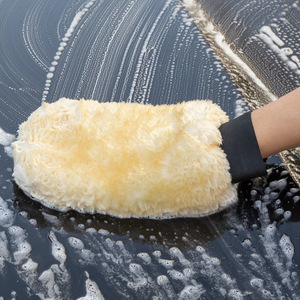 Lanbowang Car Wash <b>Gloves</b> <b>Wool</b> Material Double Sided Cleaning For Vehicle Paint Protection - Product Image 1
