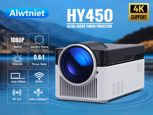 Proyector portátil Magcubic HY450 900ANSI 8K 1080P de tiro ultracorto Allwinner H716 BT5.4 Enfoque electrónico de compensación automática - Product Image 5
