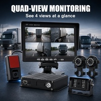 4G Mobil DVR Sistemi 4 Kanal 1080P Kayıtlı Araç Monitör Kamerası Gerçek Zamanlı GPS Takip SD Kartlı Kamyon Filosu Araç Güvenlik Sistemi