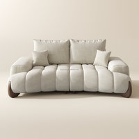 Canapé modulaire en tissu Ferly au design moderne, style nuage, avec ottoman de rangement, coussins profonds réglables, canapé personnalisé pour la maison