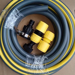 Tuyau de lavage de voiture avec connecteurs jaunes, diamètre 25 mm, pour usage domestique, en plastique - Product Image 1