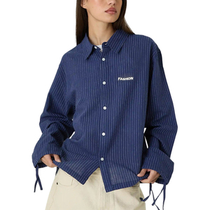 Camisas de Hombre de Alta Calidad, Unisex, de Algodón Ligero, Manga Larga, con <span class=keywords><strong>Botones</strong></span>, Rayas, <span class=keywords><strong>Cuello</strong></span> en V, Transpirables, para Otoño, con Estampado a Cuadros - Product Image 2