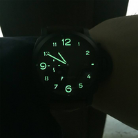 Montre homme automatique mécanique de grande taille en acier inoxydable 316L, personnalisable, faible MOQ, GMT, double fuseau horaire, luminescente C3, pour plongée, en vente