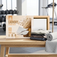 Hojas de Detergente para Ropa Desechables Ecológicas con Fragancia a Lino Fresco y Espuma Media para Lavar Ropa Deportiva