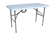 Tables pliantes rectangulaires en plastique HDPE blanc de 6 pieds, pliables au centre, pour ordinateur portable et événements, vente en gros