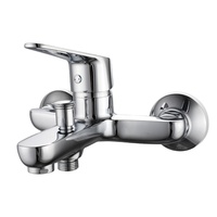 Robinet de bain et de douche TIEMA en laiton avec corps en laiton et noyau en céramique, à poignée unique chromée, pour usage hôtelier, haute qualité, vente en gros