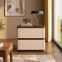 Meuble de Rangement de Chevet Moderne Minimaliste en Bois Massif Haut de Gamme avec Serrure à Code, Collection Luxe Léger, Nouveauté 2026, Vente Chaude, Chine