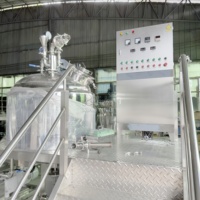 Machine de fabrication de mayonnaise homogénéisateur mélangeur réservoir émulsifiant sous vide lotion crème pour le corps cosmétique homogène 500L