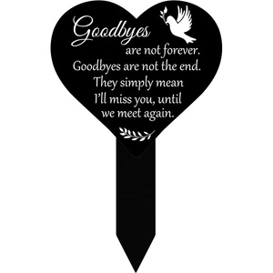 Personnalisé métal jardin miss mémorial signes métal jardin décoration cimetière tombe palque pieu marqueurs métal sympathie jardin pieu - Product Image 6