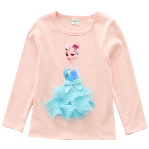 Maglietta a Maniche Lunghe 3D di Elsa per Bambine all'Ingrosso - Product Image 2