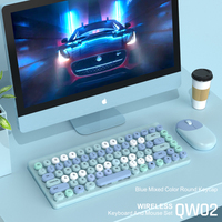 Set Keyboard dan Mouse Nirkabel Kantor 2.4G USB Combo untuk Komputer PC Desktop Laptop untuk Mengetik Kerja di Rumah dan Bisnis