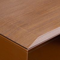 Ensemble de meubles de bureau antiques de luxe français, table de bureau de direction et chaise en cuir, bureau classique en bois massif