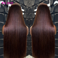 Pelucas de Cabello Humano con Cierre de Encaje HD 2x6 5x5 Pre-Arrancadas, Venta al por Mayor, Línea de Cabello Natural, Color Marrón, para Mujeres - Proveedor Popular de Alibaba