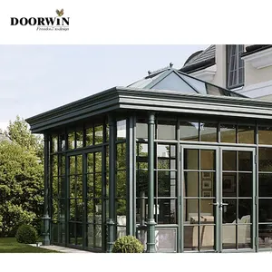 Factory Direct Modular Prefab 4 Season Solarium Hollow Sun House Glass House Aluminum Glass Sunroom