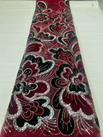 NI.AI Magnifique dentelle perlée en velours, broderie africaine, dentelle perlée en filet, matériaux pour robes de mariée et de soirée