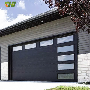 Porte de <span class=keywords><strong>garage</strong></span> sectionnelle moderne CHI, construction en acier et mousse, étanche, taille personnalisée, finition de haute qualité, garantie d'un an - Product Image 4