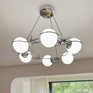 Lámpara de techo moderna minimalista de cristal con 6 luces LED para sala de estar e iluminación del hogar - Product Image 1