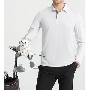 Camisa Polo Personalizada de Manga Larga para Hombre, Secado Rápido, Absorbe la Humedad, Camisa de Golf Sólida para Hombre - Product Image 3