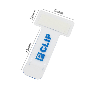 Clip transparente para billetes de aparcamiento de coche con logotipo personalizado impreso, soporte para billetes de ventana de parabrisas con cinta adhesiva - Product Image 2
