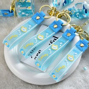 Liquid Floating <b>Key</b> Chain <b>Ring</b> Keyring Pendant Acrylic Creative Cute Cartoon Rabbit Keychain Cartoon Character <b>Key</b> Chains - Product Image 3