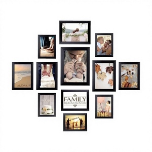 Eco-friendly MDF Wood Picture <b>Frames</b> 8x10 Black Collage Wall Decor Assorted Photos 5x7 <b>4x6</b> Wall Hanging Tabletop Display - Product Image 2