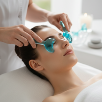 Fabricant direct – Globes de glace Gua Sha en forme de cœur, masseur facial, boules de verre remplies d'eau de haute qualité, couleur et logo personnalisables