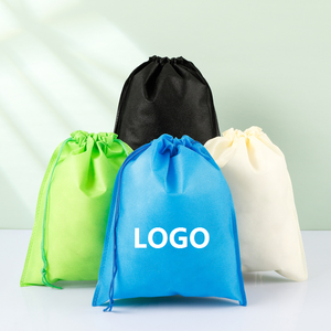 Sacs à cordon non tissés, 5 tailles (15x20 à 45x55 cm), pochettes réutilisables, sacs à chaussures, sacs cadeaux, sacs de rangement, sacs de voyage, sacs d'épicerie, 7 couleurs, vente en gros, personnalisables - Product Image 3