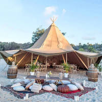 6,5 M tipo indio sombrero de paja tienda de campaña de lujo Safari al aire libre sombrero de paja tienda de campaña para fiesta evento Tipi tienda
