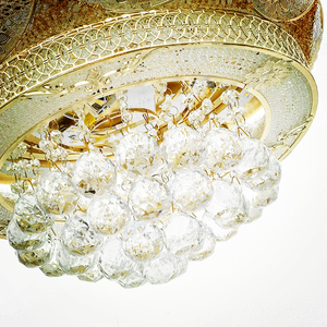 Ventilateur de plafond en cristal rétractable et réversible de 4 pouces avec télécommande et 3 lumières LED changeantes pour salon - Product Image 6