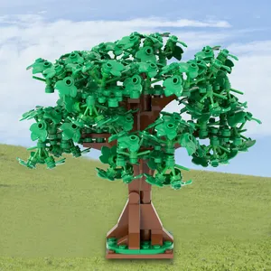 MOC3020 Farm Jungle Series 440 Uds árbol acción ladrillos modelo piezas bloques de construcción juguetes DIY escena accesorios regalo para niños