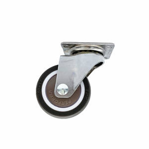 Großhandel TPR Silent <span class=keywords><strong>Caster</strong></span> Doppel bremse 1''1.5''2 "2.5" 3 "Möbel Rad wagen Flat Cardan Wheel - Product Image 2