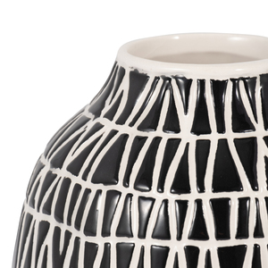 Vaso in ceramica con design moderno per soggiorno, vaso decorativo per fiori per casa, camera da letto, ufficio, scrivania - Product Image 4
