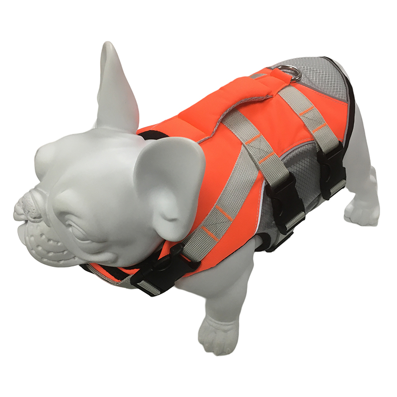 Dog Life Jacket Ajustável Reflective Dog Life Vest Brasão para cães Boating Swimming Water Safety