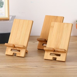Soporte de bambú de madera maciza para teléfonos móviles Lazybones Soporte de carga de oficina moderno con base plana para dormitorio o uso doméstico - Product Image 2