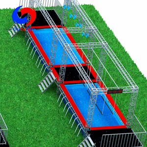 Circuito <span class=keywords><strong>de</strong></span> obstáculos para deportes acuáticos, fácil <span class=keywords><strong>de</strong></span> instalar, móvil, prefabricado, 12m x 6m x 1,5 m, <span class=keywords><strong>piscinas</strong></span> sobre el suelo - Product Image 1