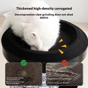 Jouet moderne d'arbre à chat à trois couches auto-cicatrisant griffe de papier meulage support d'escalade pour chat nid tasse à thé pour chats gras chatons soulager - Product Image 3