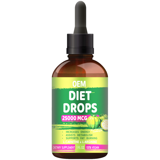 OEM/ODM Factory Custom Weight Loss Liquid Drops 60ml Garcinia Camboga Extract L-carnitine Oral Liquid