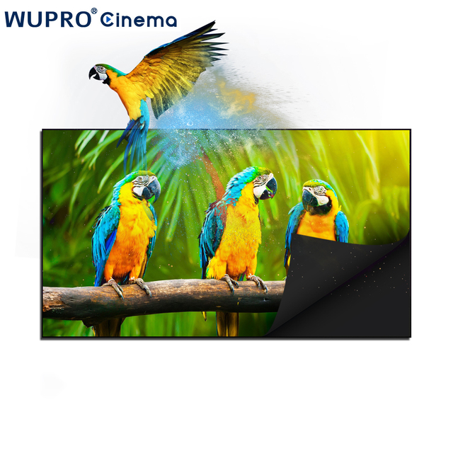 70-130 Inch State-of-the-Art Wupro ALR BSP Projection Screen Enhanced Contrast 16:9 UST 4K UHD Fixed Frame Projector Screen