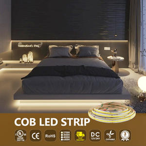 2026 ADLED Cuttable Flexible COB LED Strip <b>Lights</b> 3000K/4000K/6500K DC12V/24V Remote Control High CRI 90 CE RoHS <b>Light</b> Strings - Product Image 4