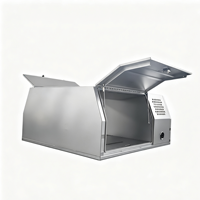 Auvent de camionnette en aluminium robuste sur mesure, entièrement fermé, avec boîtes de rangement latérales pour camionnette double cabine