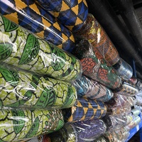 Tissu Africain Pagne Imprimé Cire 6 Yards Vêtements Africains Tissu Batik Pur Coton Tissu Turban Tissu d'Habillement en Gros Pagne