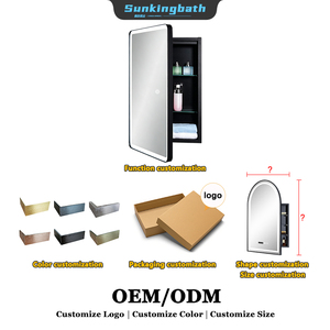 Armoire de Salle de Bain Moderne avec Miroir LED, Taille Personnalisée, LED Intelligente à Intensité Réglable, Meuble Médicalisé pour Salle de Bain <span class=keywords><strong>Lo</strong></span> Specchio - Product Image 2